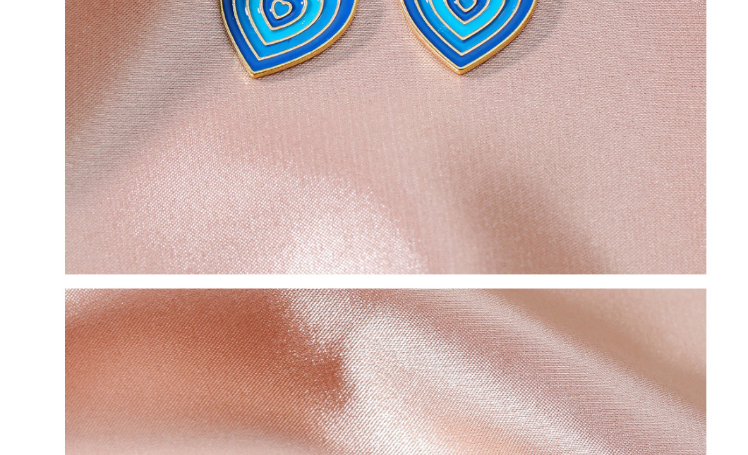 Fashion Blue Color Dripping Love Earrings,Hoop Earrings