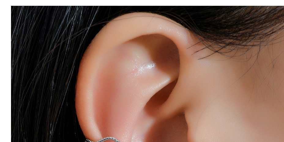 Fashion Silver Color Metal Wavy C-shaped Ear Bone Clip,Earrings