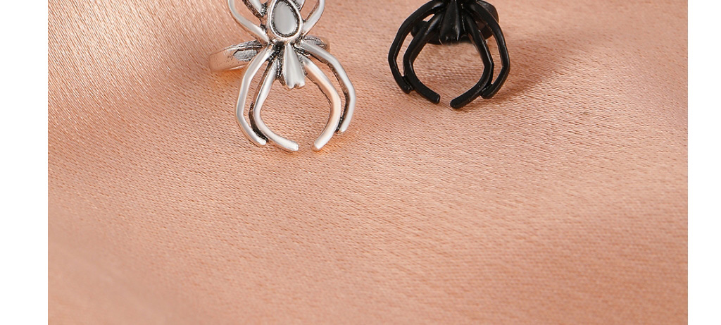 Fashion Ancient Silver Color Halloween Metal Spider Single Ear Bone Clip,Clip & Cuff Earrings