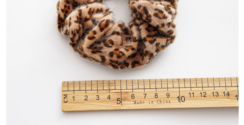 Fashion Pink Leopard Point Leopard Pleated Hair Tie,Hair Ring