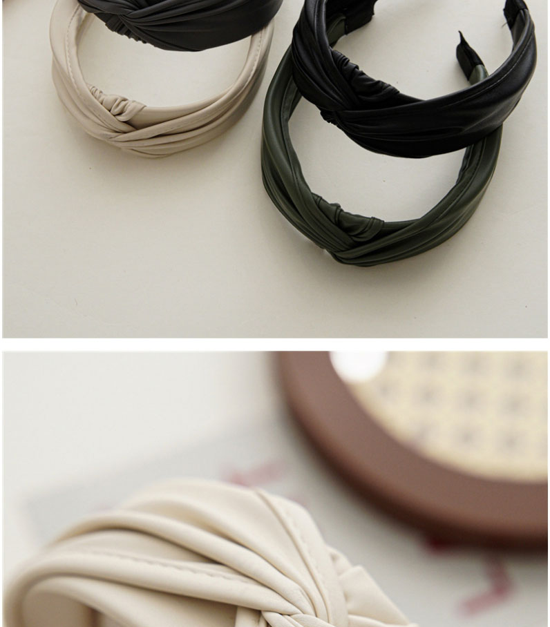 Fashion Black Solid Color Cross-knotted Wide-brimmed Headband,Head Band