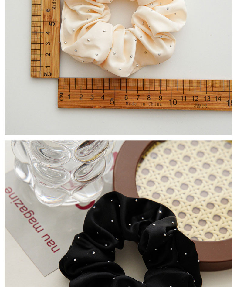 Fashion Point Drill Coffee Color Pure Color Dot Drill Pleated Hair Tie,Hair Ring