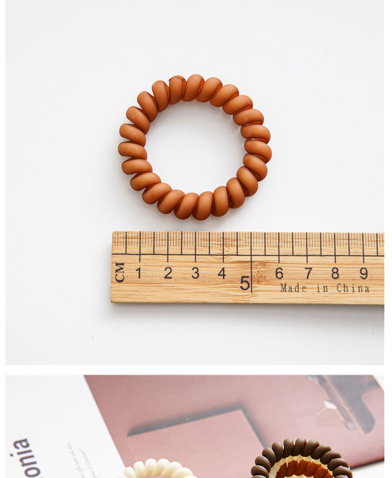Fashion All Black Telephone Line Frosted Phone Cord Hair Tie,Hair Ring