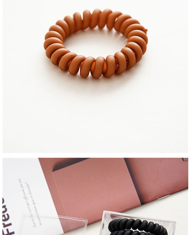 Fashion Brown Coffee Black Telephone Line Frosted Phone Cord Hair Tie,Hair Ring