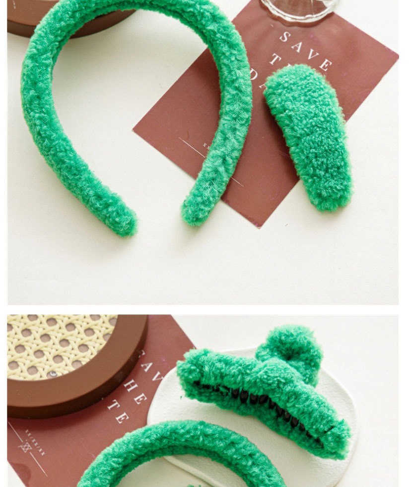 Fashion Green Hairpin Lamb Hair Drop-shaped Hairpin,Hairpins