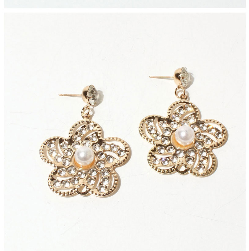 Fashion 11# Alloy Geometric Flower Love Stud Earrings,Stud Earrings