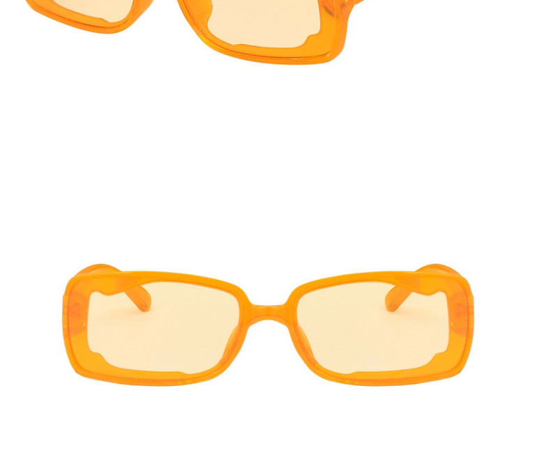 Fashion Yellow Piece Resin Geometric Box Sunglasses,Women Sunglasses
