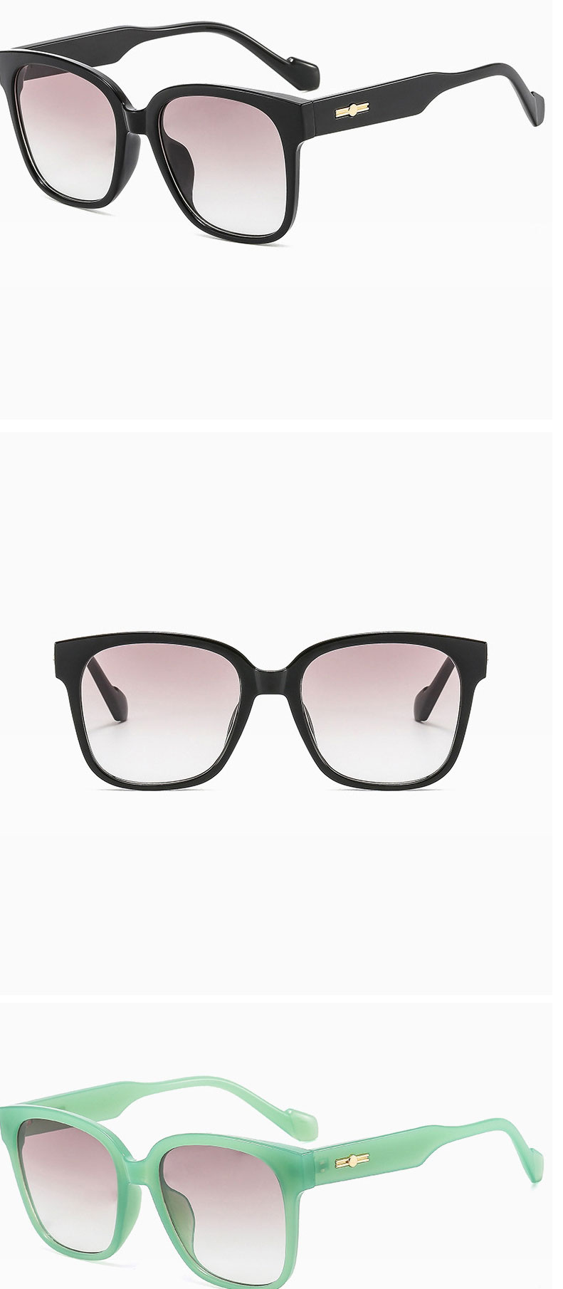 Fashion Transparent Gray Tablet Square Wide Leg Sunglasses,Women Sunglasses
