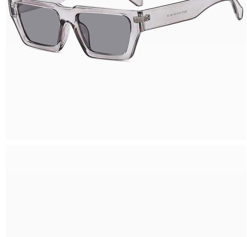 Fashion Jelly Gray Square Large Frame Of Resin,Women Sunglasses