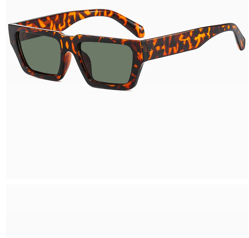 Fashion Leopard Square Large Frame Of Resin,Women Sunglasses