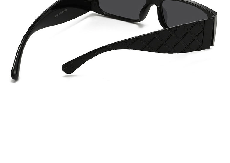 Fashion Jelly Tea Resin Wide Foot Sunglasses,Women Sunglasses