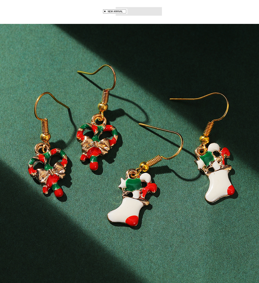 Fashion Crescent Alloy Dropper Christmas Series Earrings,Drop Earrings