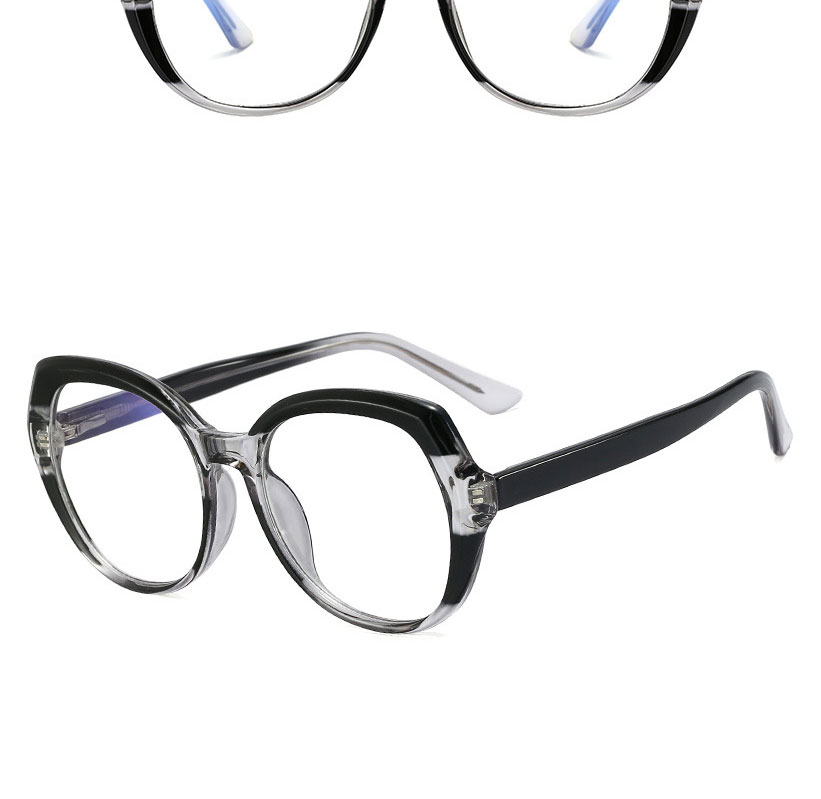 Fashion Bright Black/anti-blue Light Anti-blue Slingshot Feet Flat Mirror,Fashion Glasses