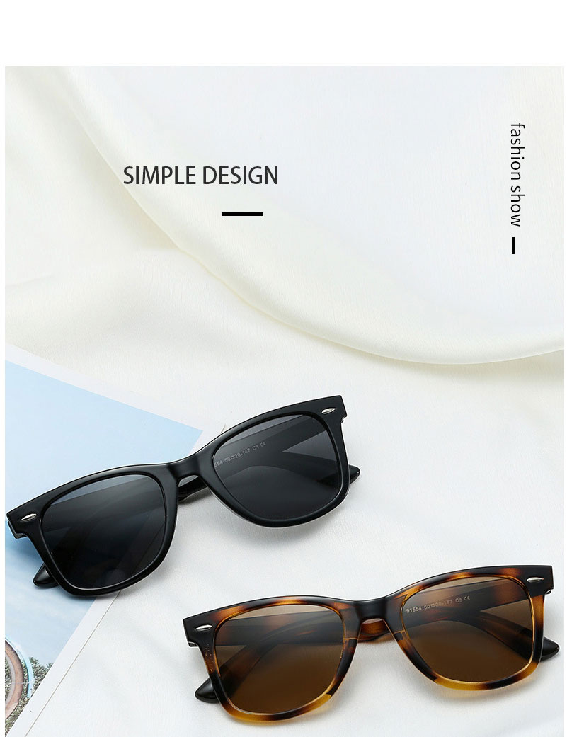 Fashion Bright Black/full Gray Square Polarized Sunglasses,Women Sunglasses