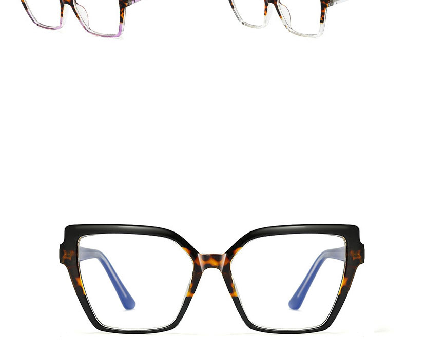 Fashion Transparent Tea/anti-blue Light Anti-blue Light Spring Feet Two-tone Glasses Frame,Fashion Glasses
