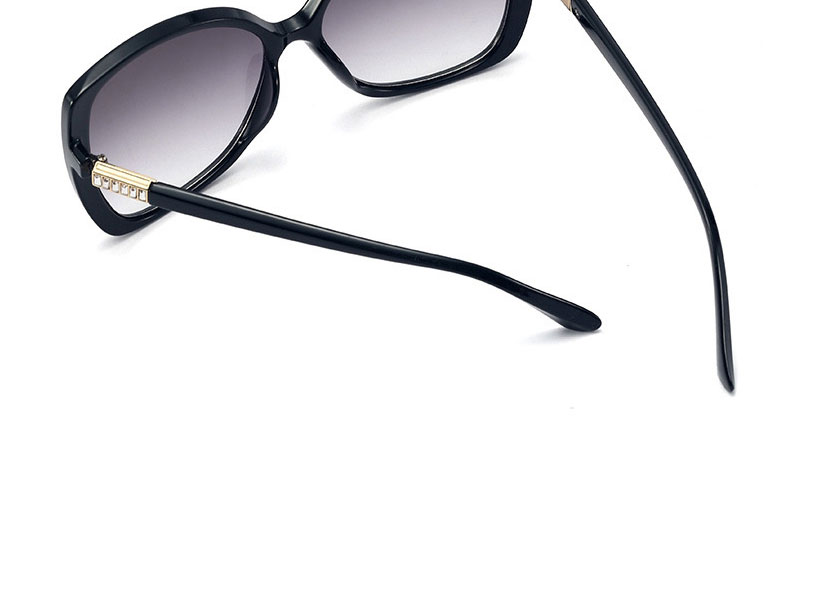 Fashion Bright Black/gradient Gray Pc Square Sunglasses,Women Sunglasses