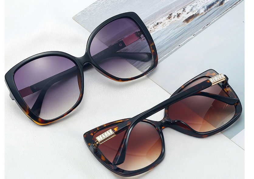 Fashion Bright Black/gradient Gray Pc Square Sunglasses,Women Sunglasses
