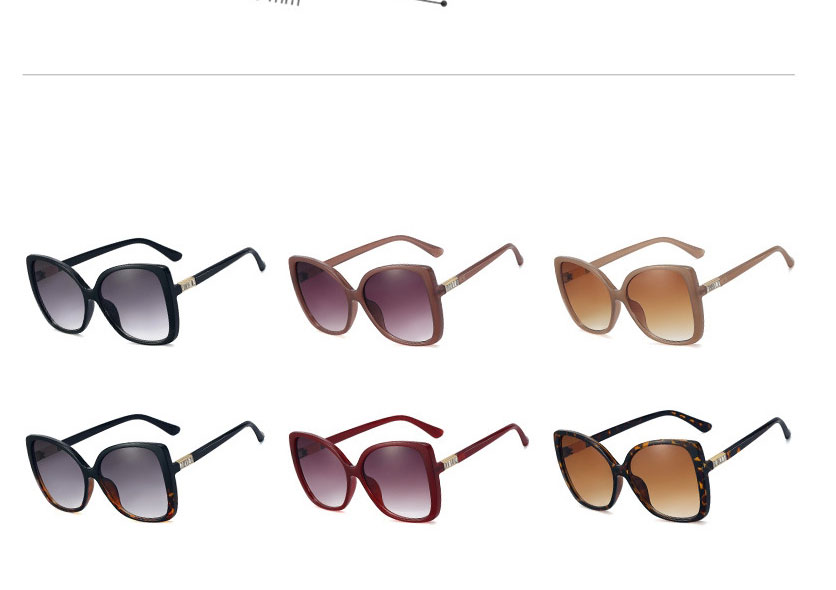 Fashion Red Bean Paste/red To Gray Pc Square Sunglasses,Women Sunglasses