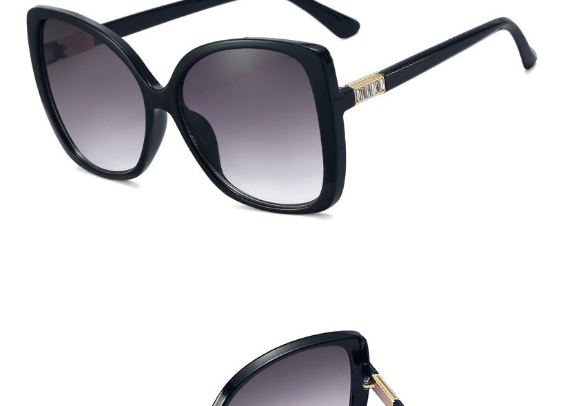 Fashion Khaki/gradient Tea Pc Square Sunglasses,Women Sunglasses
