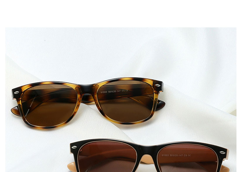 Fashion Sand Black/gradient Gray Metal Hinge Square Frame Sunglasses,Women Sunglasses