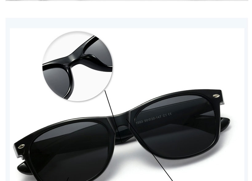 Fashion Bright Black/blue Mercury Metal Hinge Square Frame Sunglasses,Women Sunglasses