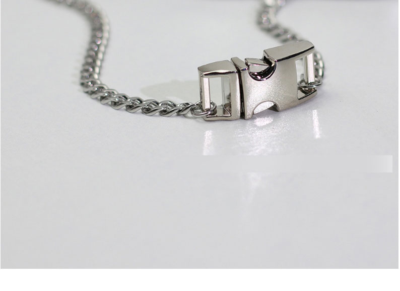 Fashion Silver Color Thick Chain Function Buckle Necklace,Necklaces