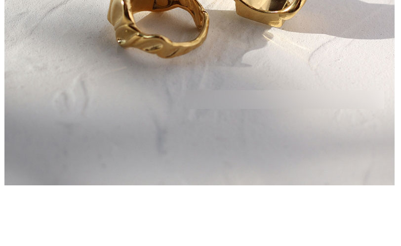 Fashion Gold Color Titanium Steel Gold-plated Shell Ring,Rings