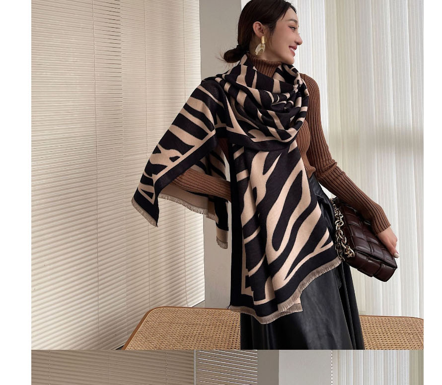 Fashion Zebra Imitation Shell Sputum Print Big Scarf,knitting Wool Scaves