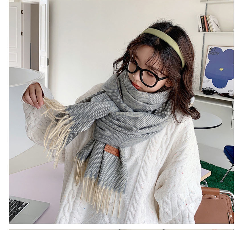 Fashion Peacock Green Dotted Leaf Printed Flow Snap Scarf  Fleemere,knitting Wool Scaves