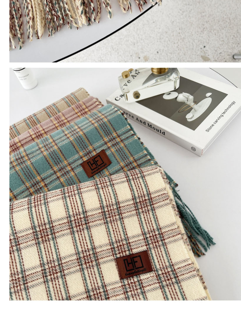 Fashion Card Imitation Fashile Hair Lattice Scarf  Acrylic %2f Artificial Wool,knitting Wool Scaves