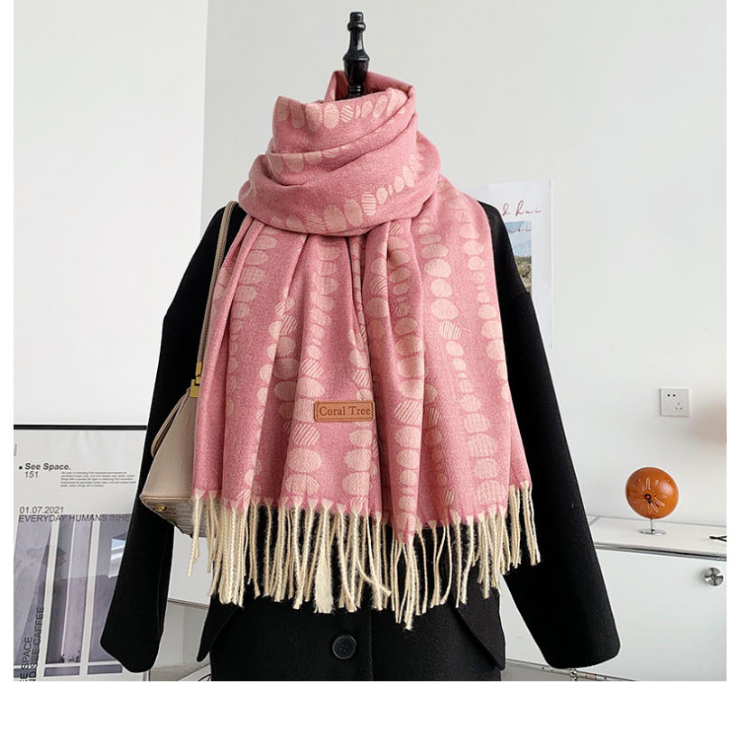 Fashion Apricot Polka Dot Printing Scarf  Fleemere,knitting Wool Scaves