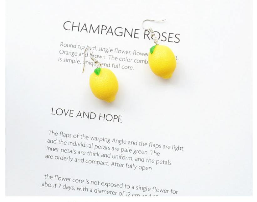 Fashion Lemon Simulation Tomato Lemon Sweet Potato Fruit Earrings,Stud Earrings