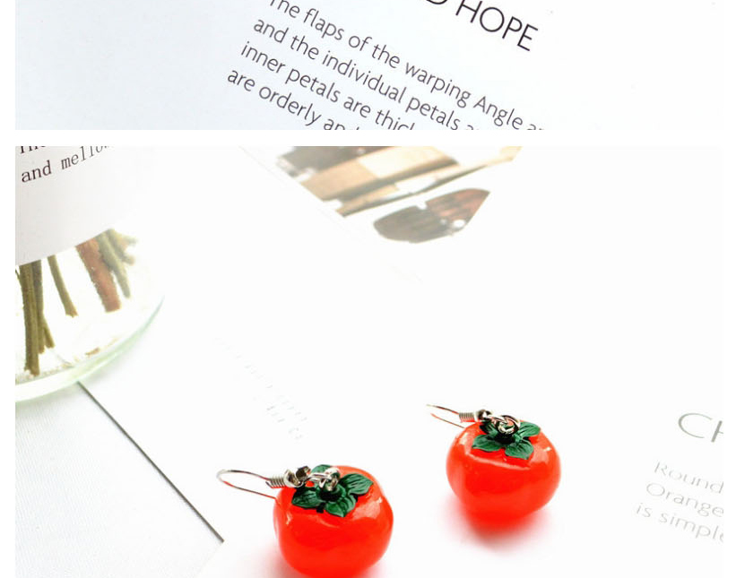 Fashion Tomato Simulation Tomato Lemon Sweet Potato Fruit Earrings,Stud Earrings