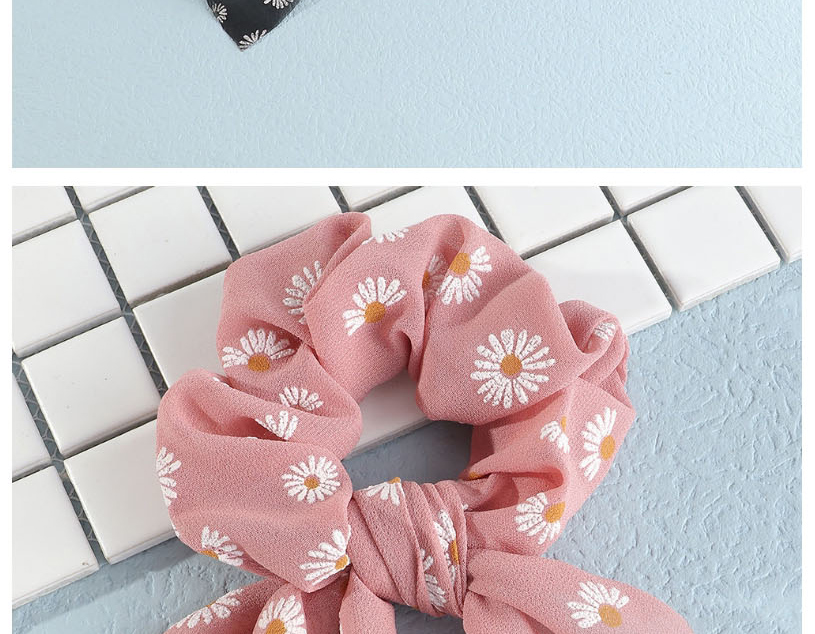 Fashion Orange Fabric Printed Knotted Pleated Hair Tie,Hair Ring