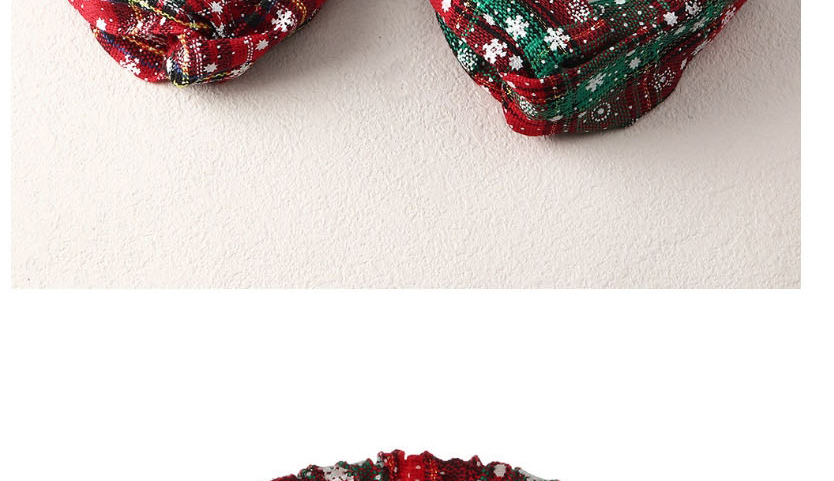 Fashion Coffee Color Christmas Print Headband,Hair Ribbons