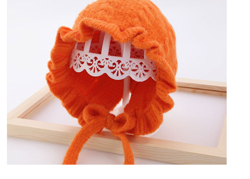 Fashion Orange Wool Knitted Lace Hat,Beanies&Others