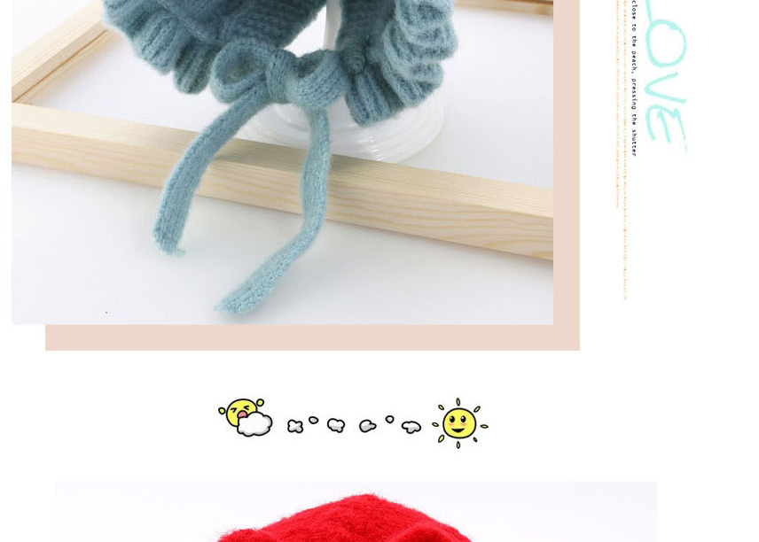 Fashion Red Wool Knitted Lace Hat,Beanies&Others