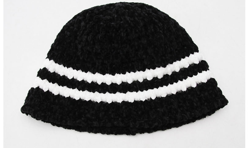 Fashion Black Striped Knitted Fisherman Hat,Beanies&Others