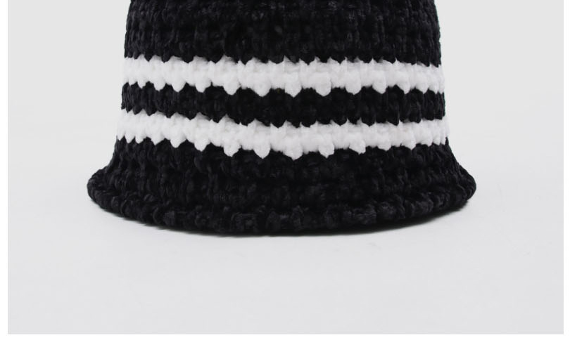 Fashion Black Striped Knitted Fisherman Hat,Beanies&Others
