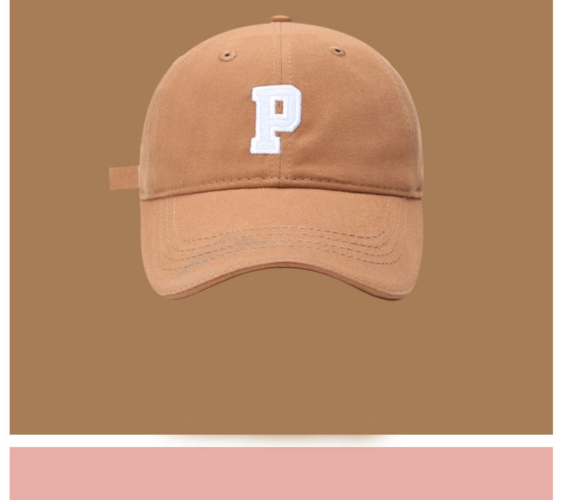 Fashion Brown Letter Embroidered Baseball Cap,Baseball Caps