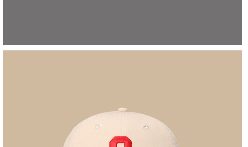 Fashion Beige Cotton C Standard Baseball Cap,Baseball Caps