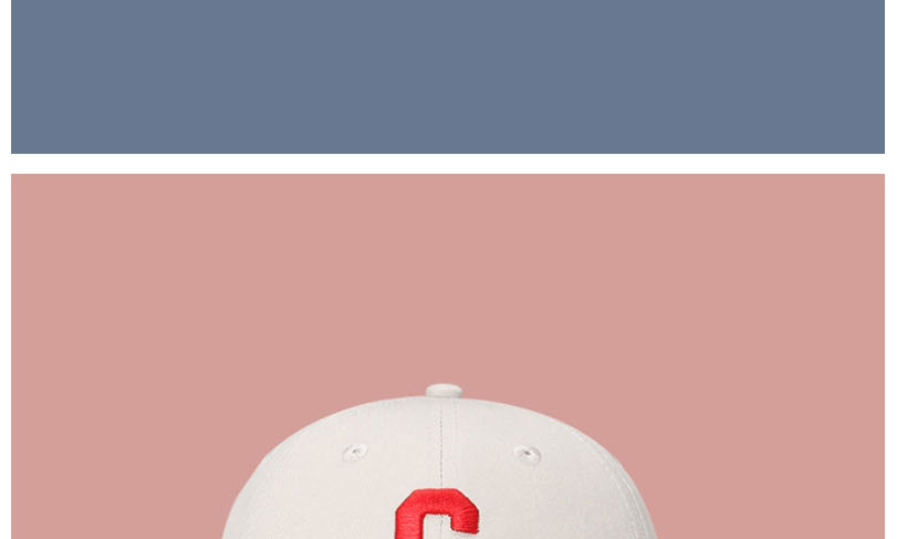 Fashion Beige Cotton C Standard Baseball Cap,Baseball Caps