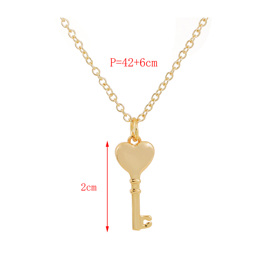 Fashion Gold Copper Key Love Necklace,Necklaces