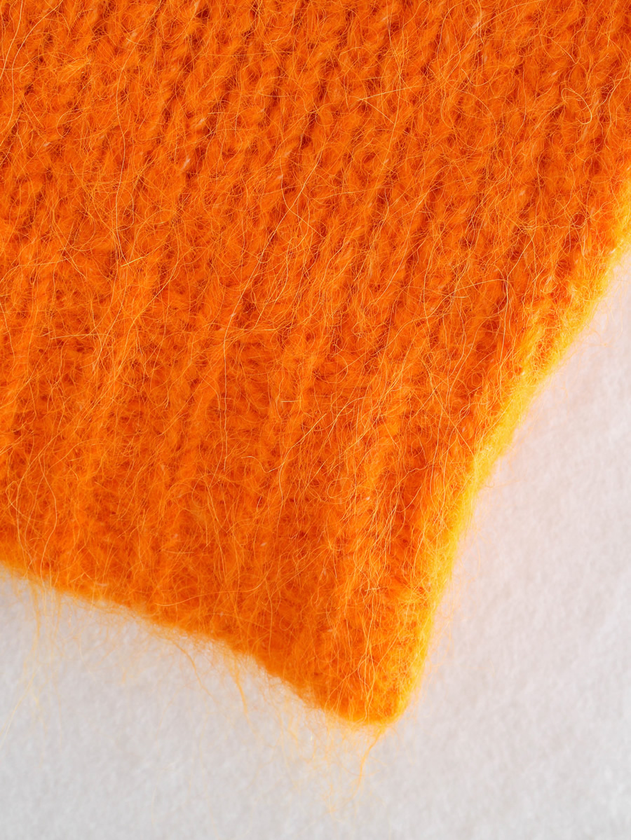 Fashion Orange Knitted Sleeveless Vest,Sweater