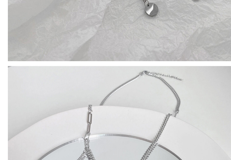 Fashion Silver Color Titanium Steel Bear Medal Necklace,Necklaces