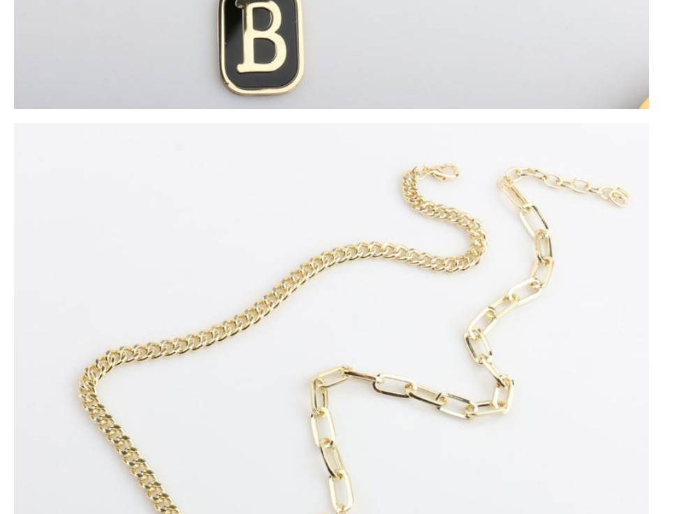 Fashion Silver Color Titanium Steel Thick Chain Letter Necklace,Necklaces