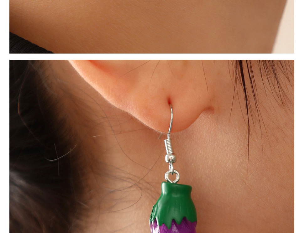Fashion Chinese Cabbage Vegetable Corn Eggplant Carrot Earrings,Drop Earrings