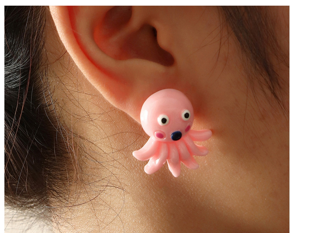 Fashion Whale Resin Frog Octopus Earrings,Stud Earrings