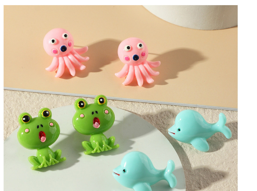 Fashion Frog Resin Frog Octopus Earrings,Stud Earrings