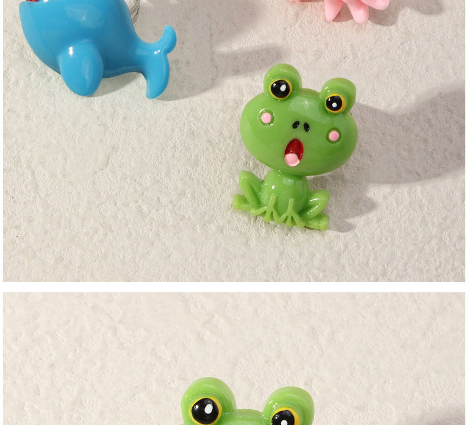 Fashion Frog Cartoon Resin Frog Whale Octopus Ring,Fashion Rings